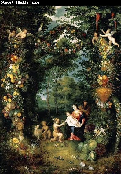 Jan Brueghel the Younger The Holy Family with St John